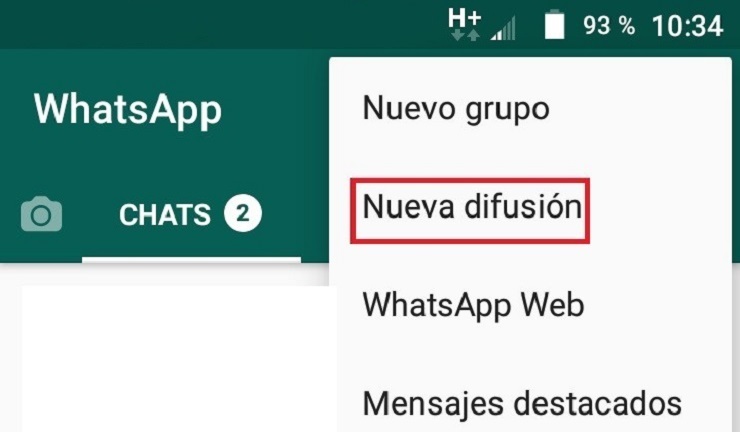 Cómo crear una lista de difusión en WhatsApp