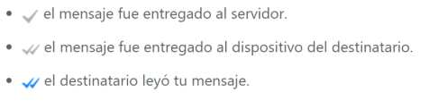 significado de los ticks en whatsapp