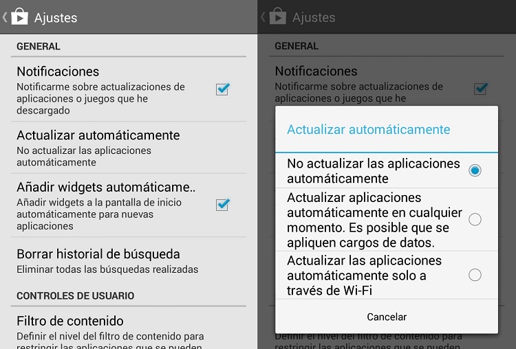 desactivar actualizaciones automaticas